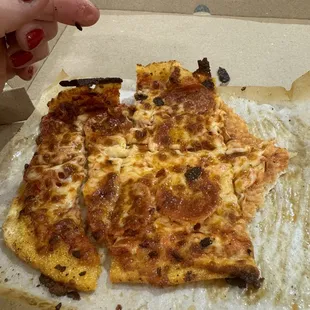 Disgusting so called pizza.