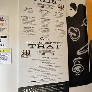 menu, sushi and sashimi