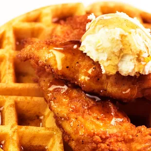 waffles, food