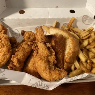 Classic Meal (4 piece tenders), two slices, &amp; fries.