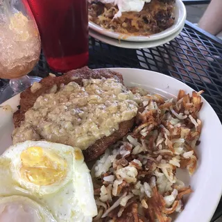 Chicken Fried Steak and Eggs