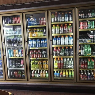 Lots of drinks to choose from. Even old time glass bottles for floats