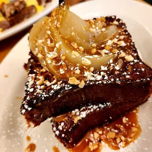 Pecan Caramel french toast with pear (special)