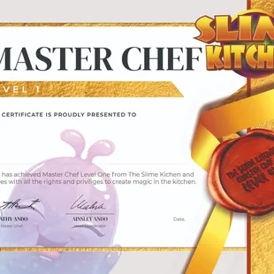 Slime Certificate for parties