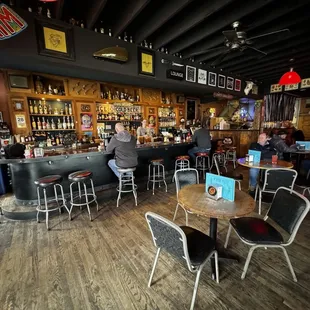 a view of the bar area