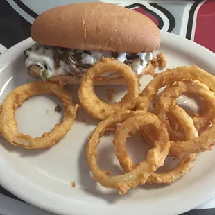 Philly and onion rings