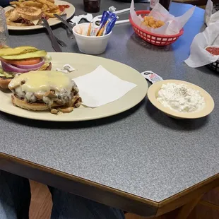 Mushroom and Swiss Burger