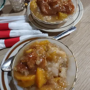 the highlight and most rare to find elsewhere- peach cobbler