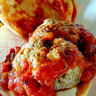 This bad boy is delish. Meatball slider