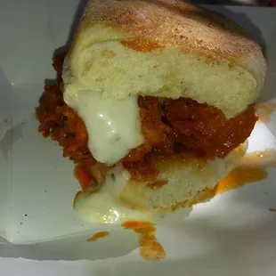 My fave the Buffalo chicken slider!!