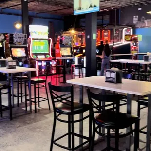 a bar and arcade