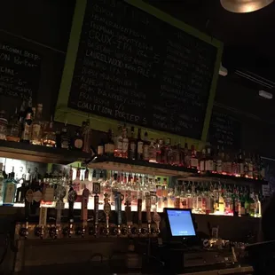 A well stocked bar with more than the "usual suspects"...