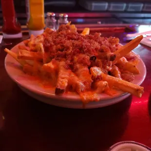 Cheese fries with bacon