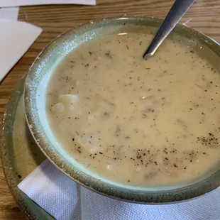 Soup of the day clam chowder - delicious