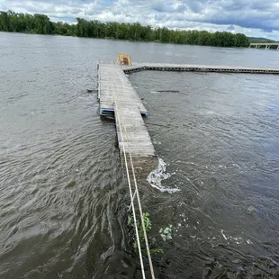 Dock at the bar under water
