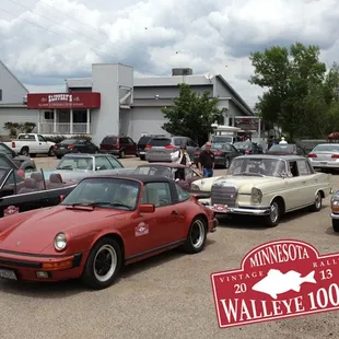 The Walleye 1000 Vintage Rally 2013 Saturday Lunch Stop at Slippery's.... We'll be back in 2014!