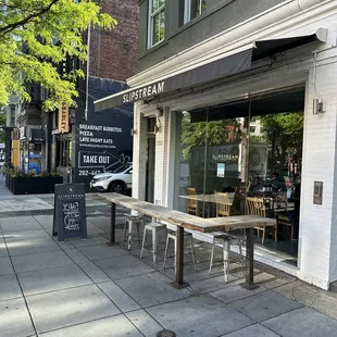 If you have your head up while walking, look for this storefront...