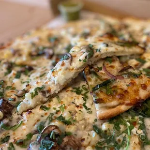 Corn, cremini mushroom, chile pasilla, etc.