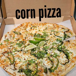 Corn pizza