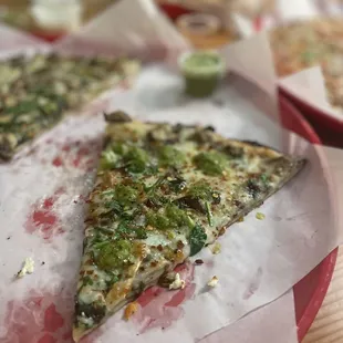 Don&apos;t forget to load up on the green sauce. It&apos;s honestly not spicy at all haha