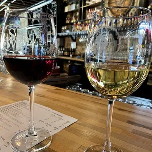 2018 Crimson Crush on the left, 2018 Rousanne on the right. Celebrating my getting passed over for a temporary promotion!