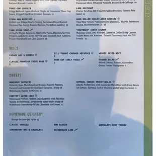 Food menu 2of 2