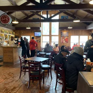 Seating area (indoor) with full service bar