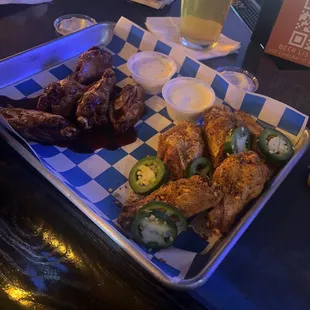 7 Pepper and Spicy Blueberry wings!