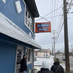 people entering the store