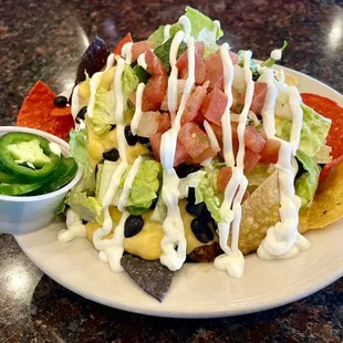 a plate of nachos