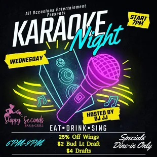 It&apos;s Wing Wednesday &amp; Karaoke Night!