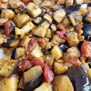 Roasted eggplant looking good! Almost there