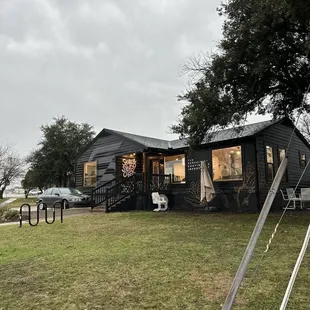 Very cozy, an old house redone into a coffee shop