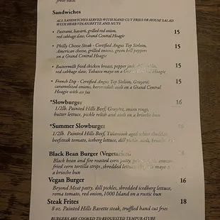 Sandwiches Menu 8/2022