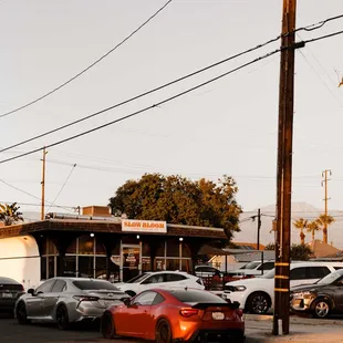 golden hour at our little coffee shop