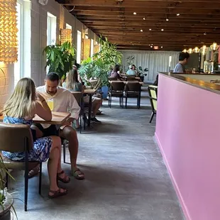 A view of mid-interior seating.