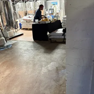 Pranom pop up and the grain is kept on a pallet which is good to see