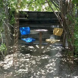 Garden seating and shade!