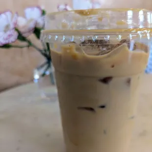 The aforementioned iced latte.