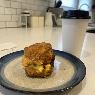 Breakfast biscuit sandwich