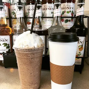 Chocolate chip mocha frappe and almond milk Mexican mocha!