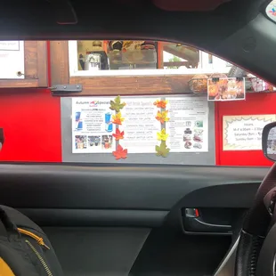 Fall Drink Special Menu