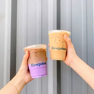 Ube Latte and Lavender Latte  IG: @joyyeats