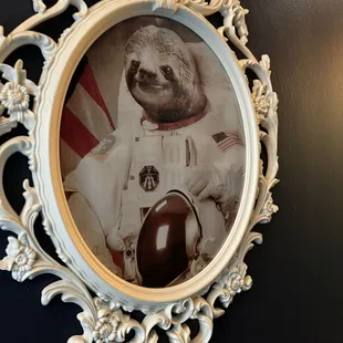 a sloth in a space suit