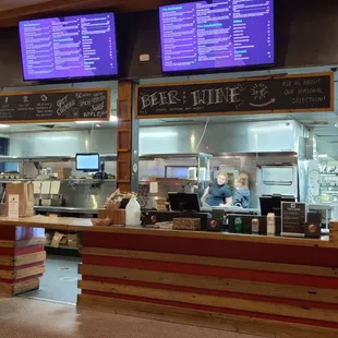 The counter &amp; menu.