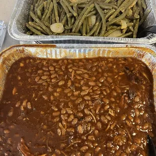 Pit beans &amp; Mama&apos;s green beans