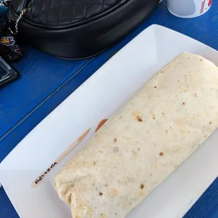 Carne adovado burrito.
