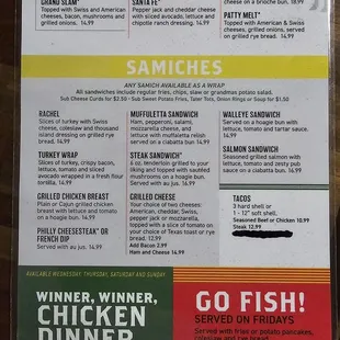 Menu as of 7/5/2024
