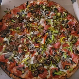 Unlimited toppings pizza. Only place I&apos;ve ever seen that doesn&apos;t charge per ingredient