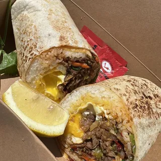 Spicy Basil Steak Burrito